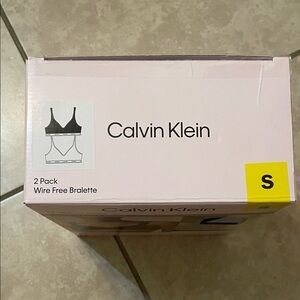 Calvin Klein Wire Free Bralette 2 Pack - Black and Gray